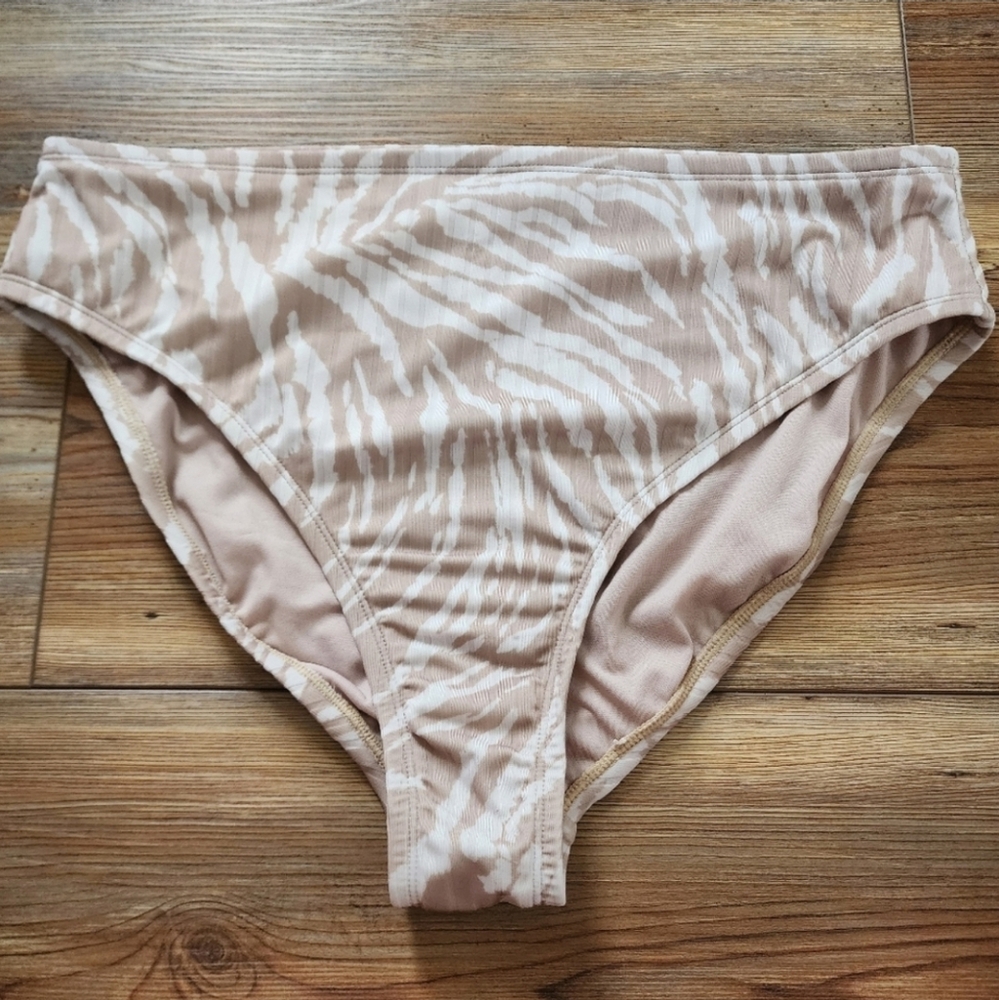 Wild Fable Bikini Bottom Womens X 14-16 Tan Animal Print NEW